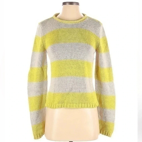 Calvin Klein | Yellow & Cream Color Block Sweater Size XS - Picture 1 of 2